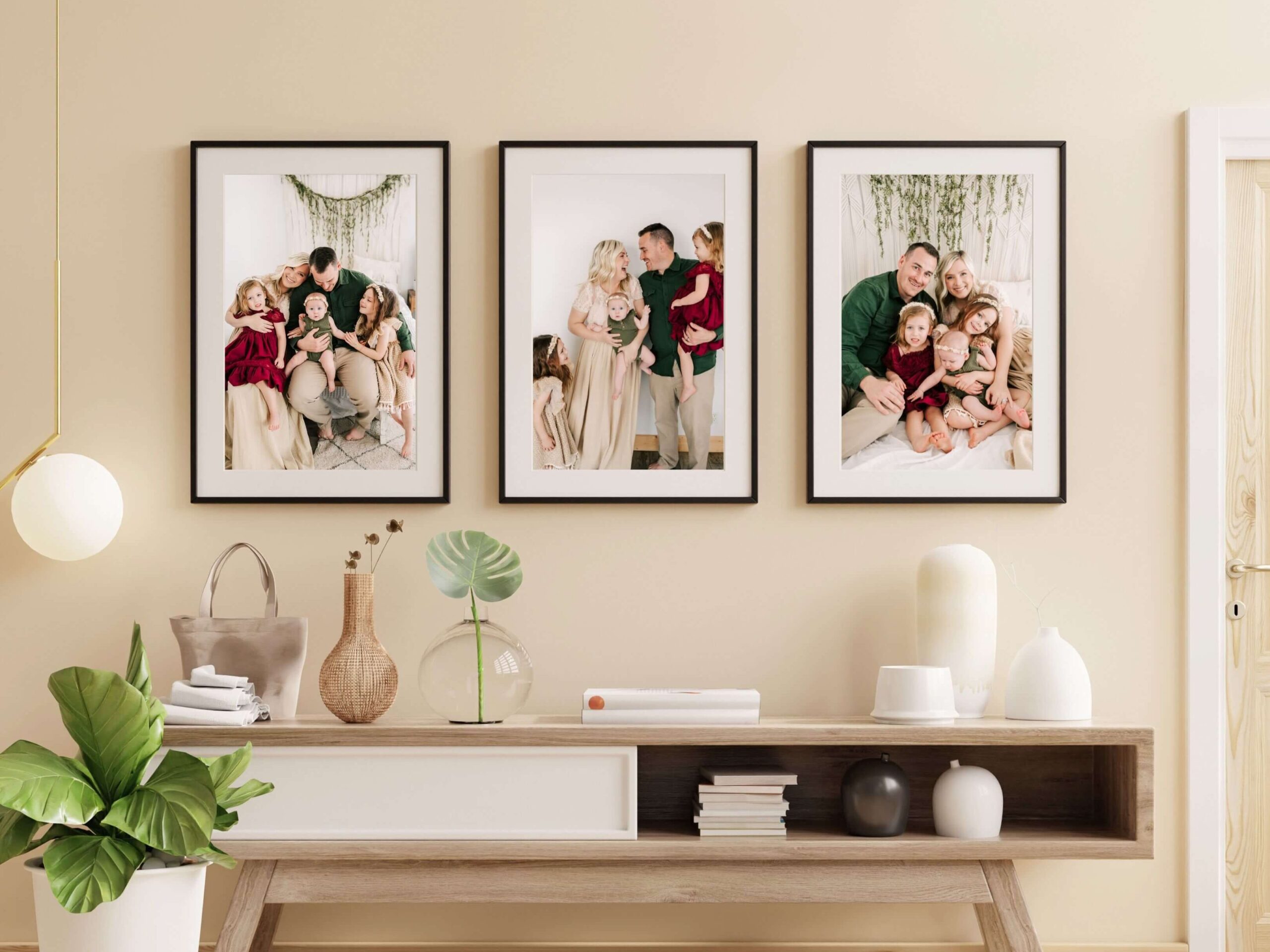 framed family photos captured by Springfield MO family portrait photographer
