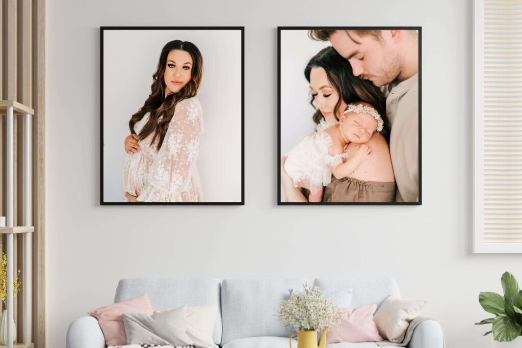 framed maternity and newborn photo captured by Springfield MO maternity and newborn photographer Jessica Kennedy of The XO Photography